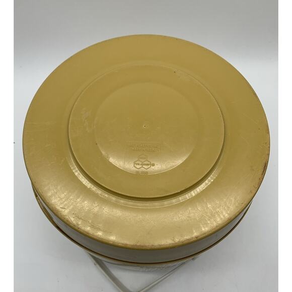 Vtg 4 Qt INSULATED Ice Bucket w/ Lid Bee Plastics Harvest Gold Cook Out Picnic - Picture 7 of 8
